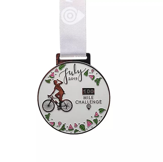 Metal Medal Endurance Race Bicycle Riding Award Medal With Ribbon