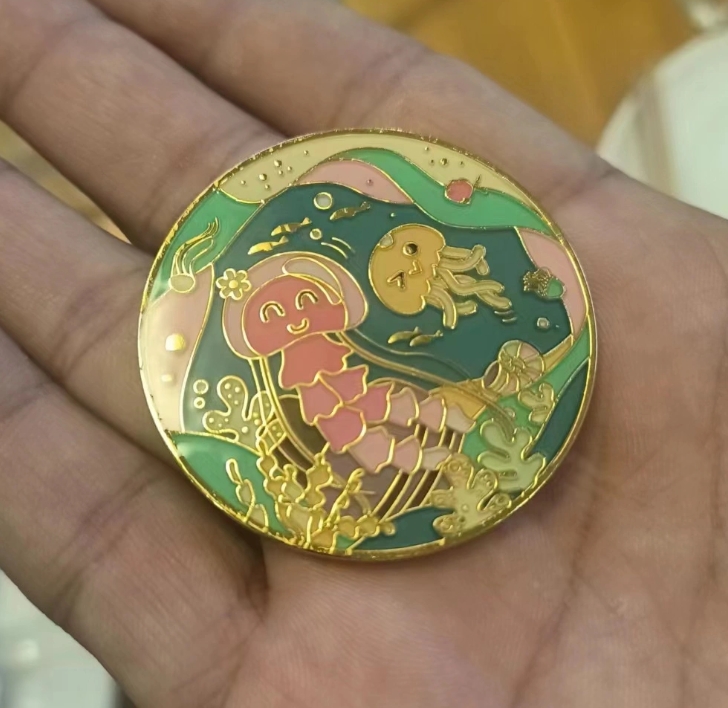 What is the purpose of printing on hard enamel pins?