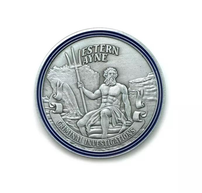 Landscape Image 3D Antique Silver Plated Challenge Coins