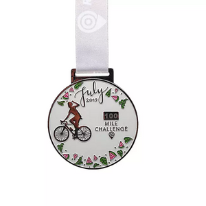 Metal Medal Endurance Race Bicycle Riding Award Medal With Ribbon