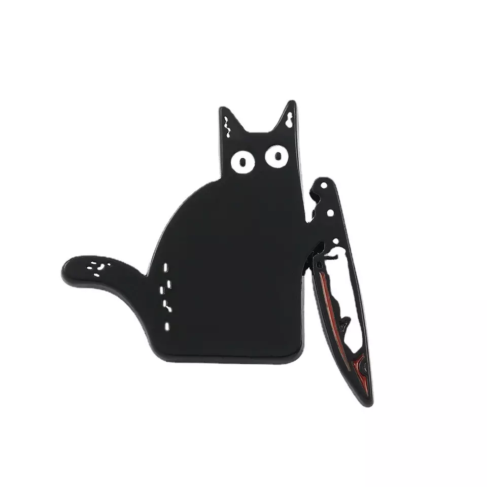  Halloween Gift Zinc Alloy Cat Enamel Lapel Pin