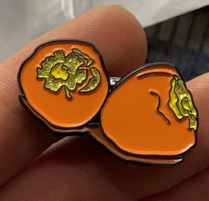 Supplier OEM Custom Logo Flower Glitter Metal Pins Soft enamle yellow colors Film lapel pins No Minimum