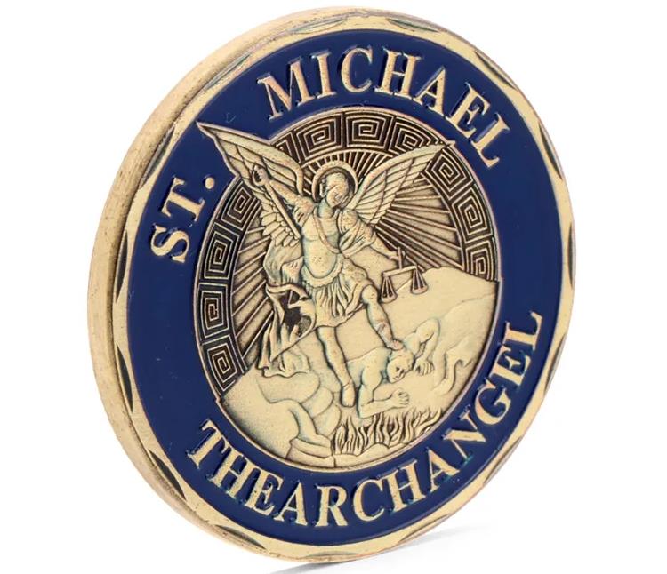 Engraved Monedas Commemorative Saint Michael Coins