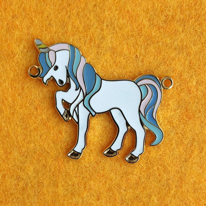 Manufacturer Cheap Horse Enamel Pins Soft Enamel Keyring Badges Lovely Animal Pins for Children