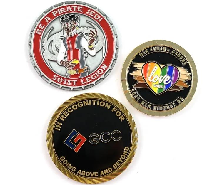 Should I place the text on my challenge coin in the center or at the bottom?